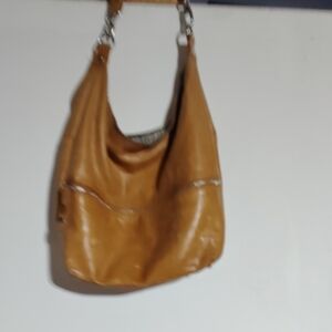 Hobie Tan Leather Hobo Bag